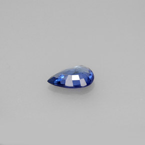 Safira azul natural 0,66ct, formato de pêra, VVS
