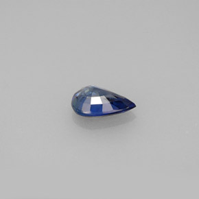 Safira azul natural 0,74ct, formato de pêra, VVS