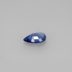 Safira azul natural 0,69ct, formato de pêra, VVS