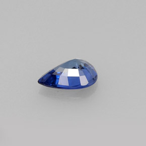 Safira azul natural 0,75ct, formato de pêra, VVS