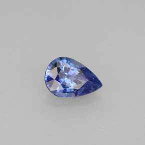 Safira azul natural 0,72ct, formato de pêra, VVS-VS