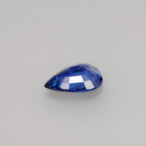 Safira azul natural 0,66ct, formato de pêra, VS