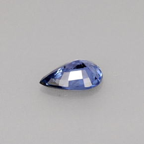 Safira azul natural 0,64ct, formato de pêra, VVS-VS