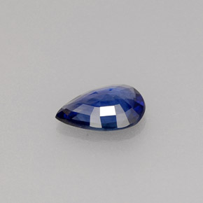 Safira azul natural 0,63ct, formato de pêra, VVS-VS