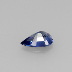 Safira azul natural 0,71ct, formato de pêra, VVS-VS