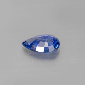 Safira azul natural 0,67ct, formato de pêra, VVS-VS