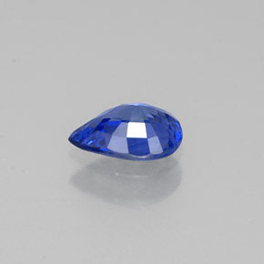 Safira azul natural 0,67ct, formato de pêra, VVS-VS