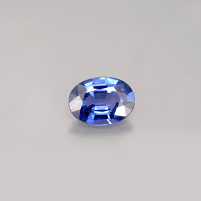 Safira azul natural 0,87ct, corte oval, VVS-VS