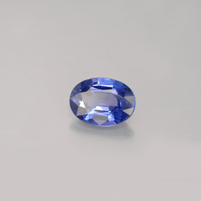 Safira azul natural 0,87ct, corte oval, VVS-VS