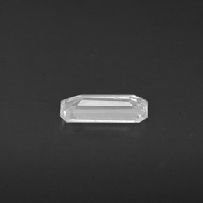 Safira branco natural 0,55ct, corte esmeralda, VS