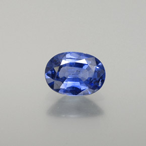 Safira azul natural 0,76ct, corte oval, VS-SI