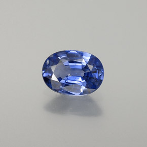Safira azul natural 0,76ct, corte oval, VS-SI
