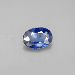 Safira azul natural 0,76ct, corte oval, VS