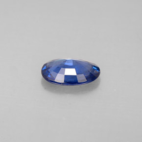 Safira azul natural 0,76ct, corte oval, VS
