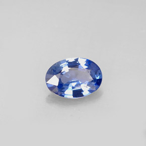 Safira azul natural 0,73ct, corte oval, VS-SI