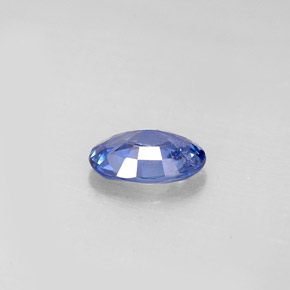 Safira azul natural 0,73ct, corte oval, VS-SI
