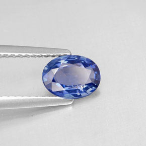 Safira azul natural 0,73ct, corte oval, VS