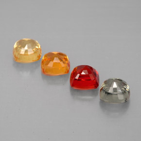 Pedras preciosas de safira multicolorido natural de  ct, almofada cortada, VVS-VS