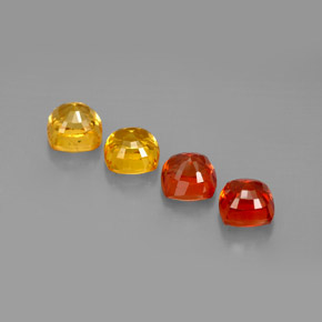Pedras preciosas de safira multicolorido natural de  ct, almofada cortada, VVS-VS