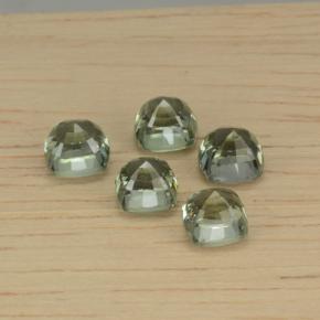 Pedras preciosas de safira verde natural de 3,80 ct, almofada cortada, VVS-VS