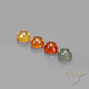 Pedras preciosas de safira multicolorido natural de 2,78 ct, almofada cortada, VS