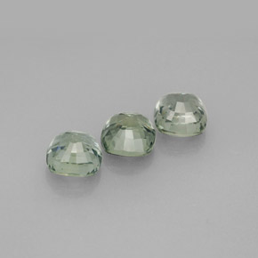 Pedras preciosas de safira verde natural de  ct, almofada cortada, VVS-VS