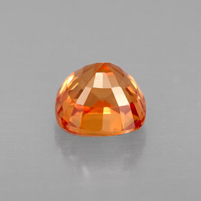 Safira laranja natural 0,88ct, almofada cortada, VS