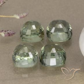 Pedras preciosas de Safira Pale Green    natural de 3.54 ct, Almofada, VVS-VS
