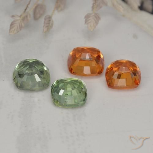 Pedras preciosas de safira multicolorido natural de 2,54 ct, almofada cortada, VVS-VS