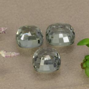 Pedras preciosas de safira verde natural de 2,27 ct, almofada cortada, VVS-VS