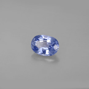Safira azul natural 0,98ct, corte oval, VS