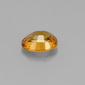 Safira amarelo natural 0,74ct, corte oval, VVS