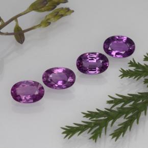 Pedras preciosas de safira roxo natural de 2,23 ct, corte oval, VVS-VS