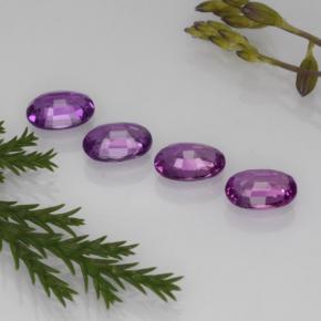 Pedras preciosas de safira roxo natural de 2,23 ct, corte oval, VVS-VS