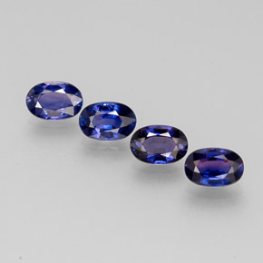 Pedras preciosas de safira multicolorido natural de  ct, corte oval, VVS-VS