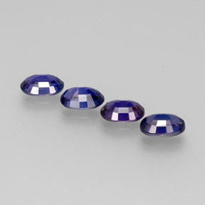 Pedras preciosas de safira multicolorido natural de  ct, corte oval, VVS-VS