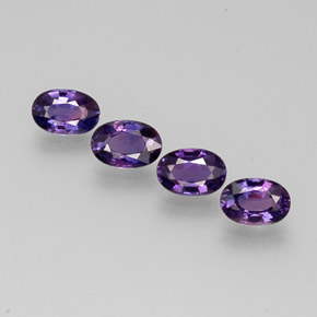 Pedras preciosas de safira violeta natural de  ct, corte oval, VVS-VS