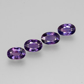 Pedras preciosas de safira violeta natural de  ct, corte oval, VVS-VS