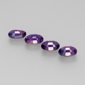Pedras preciosas de safira violeta natural de  ct, corte oval, VVS-VS