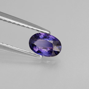 Safira violeta natural 0,54ct, corte oval, VVS-VS