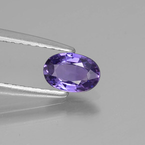 Safira violeta natural 0,51ct, corte oval, VVS-VS