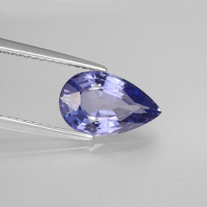 Safira azul natural 2,60ct, formato de pêra, VVS-VS