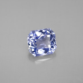 Safira azul natural 2,44ct, corte esmeralda, VS