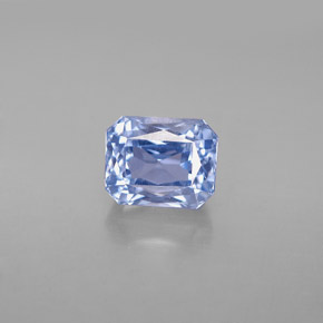Safira azul natural 2,38ct, corte esmeralda, VS