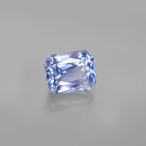 Safira azul natural 2,38ct, corte esmeralda, VS