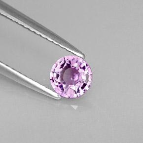Safira violeta natural 0,49ct, corte redondo, VVS-VS