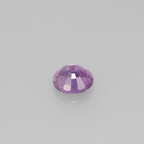 Safira violeta natural 0,53ct, corte redondo, VS