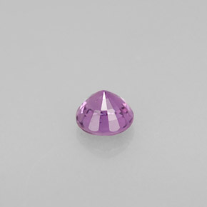 Safira violeta natural 0,58ct, corte redondo, VS