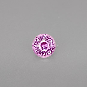 Safira violeta natural 0,46ct, corte redondo, VS