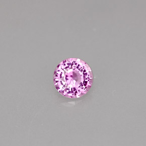 Safira violeta natural 0,46ct, corte redondo, VS